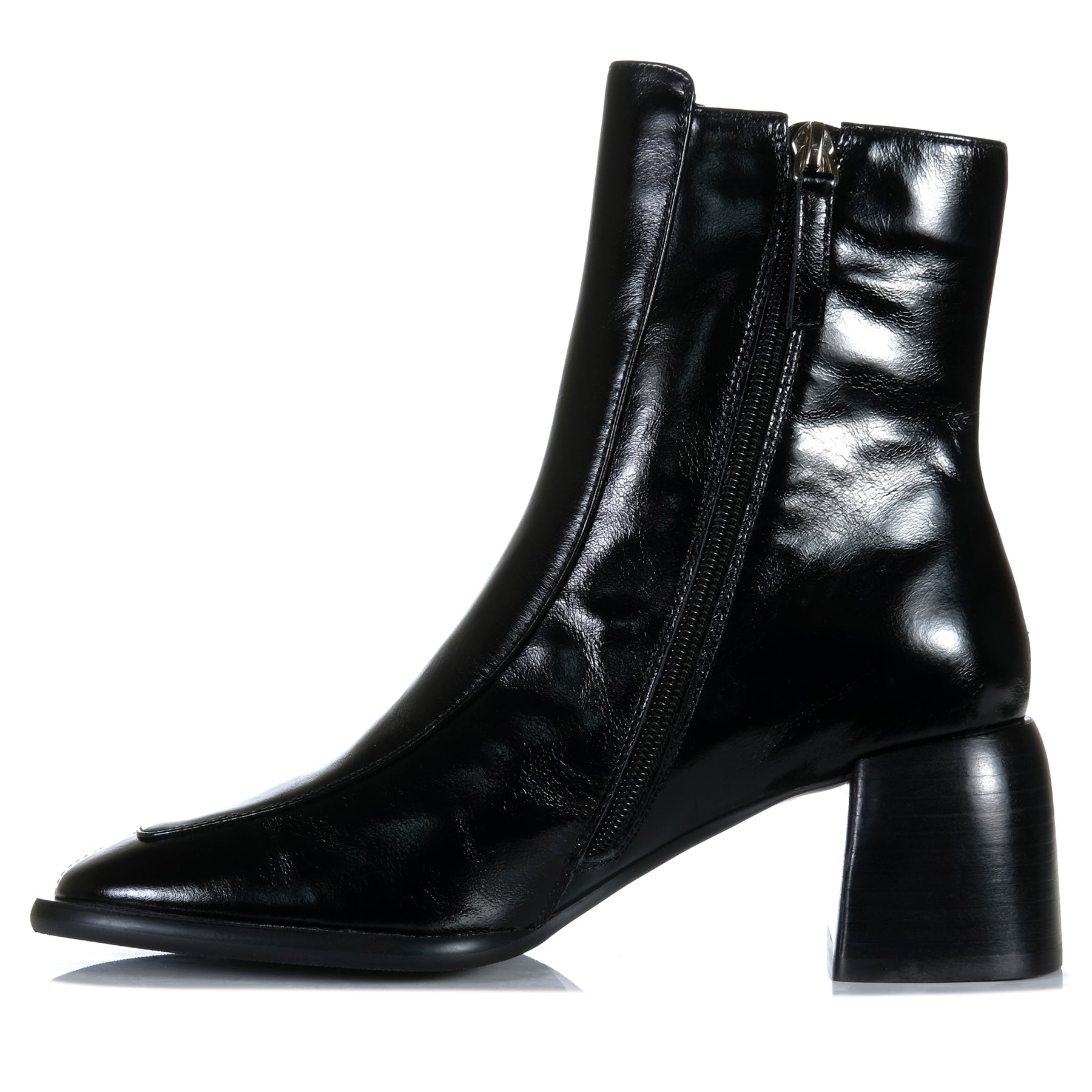 Black EOS Charcoal boots with a sleek design, featuring a smooth finish and sturdy sole, perfect for casual or stylish wear.