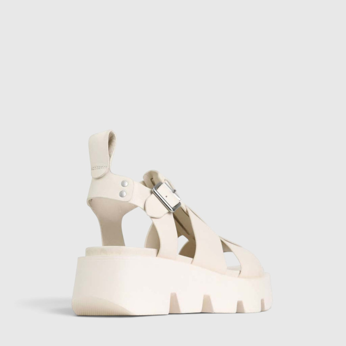 EOS KAILAN BONE sandals featuring beige straps and a comfortable flat sole, designed for casual wear.