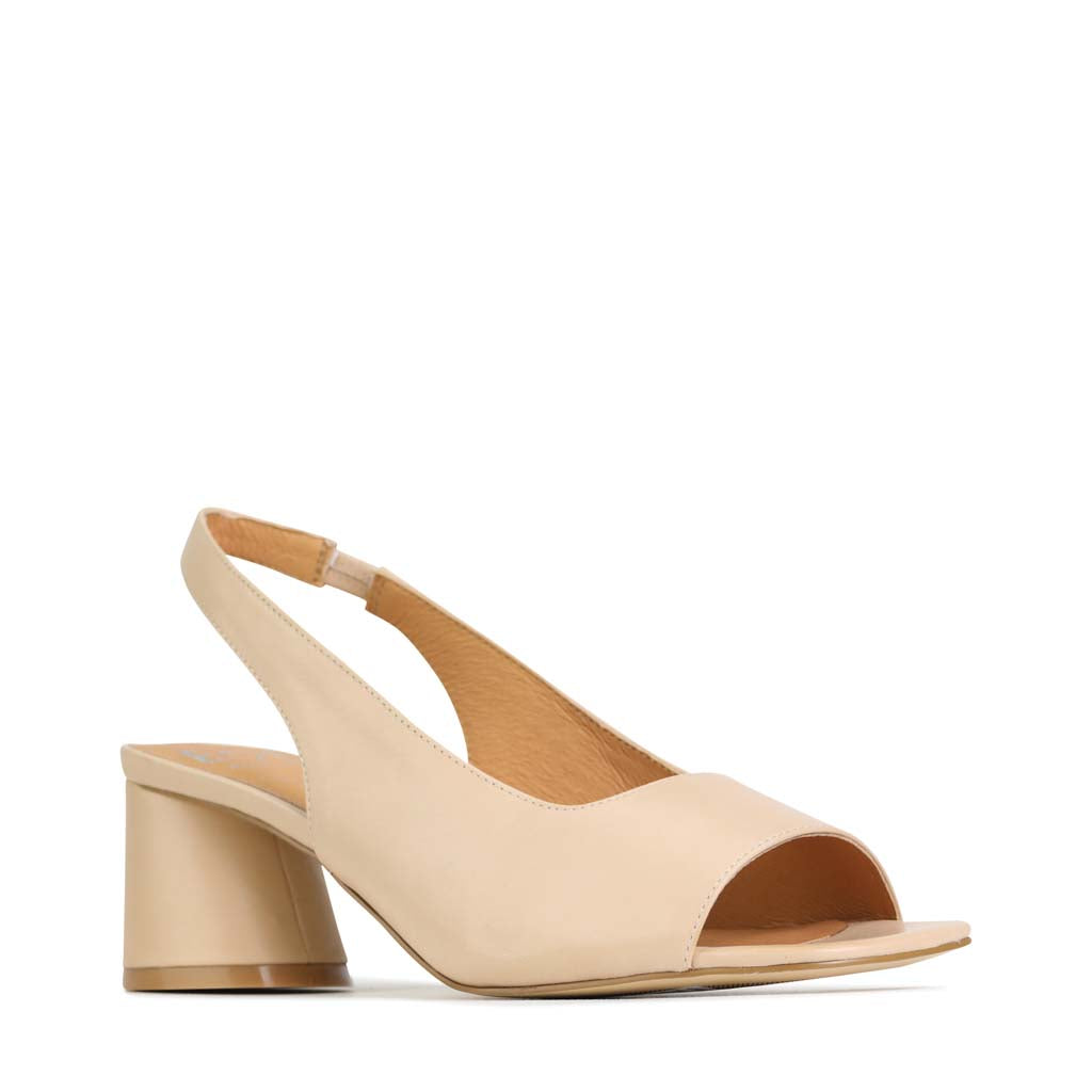 Eos Petel Bone sandals in nude color, featuring a stylish open-toe design and comfortable straps.