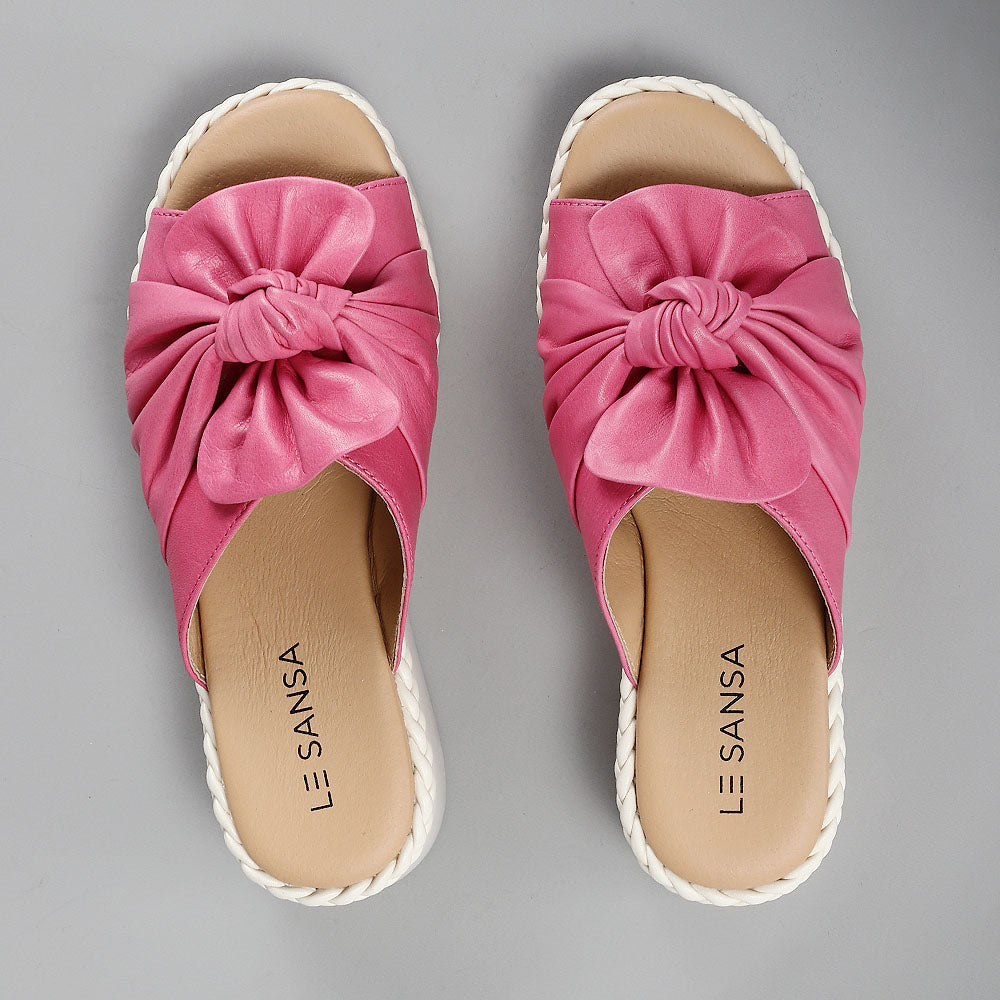 Le Sansa Eudore Hair slip-on shoes featuring a sleek design and comfortable fit, shown from the top view.