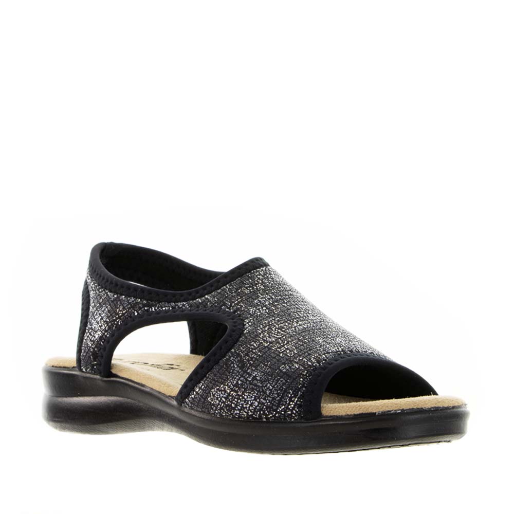 Euroflex Tuscany Black sandals with a sleek black design and comfortable open-toe style