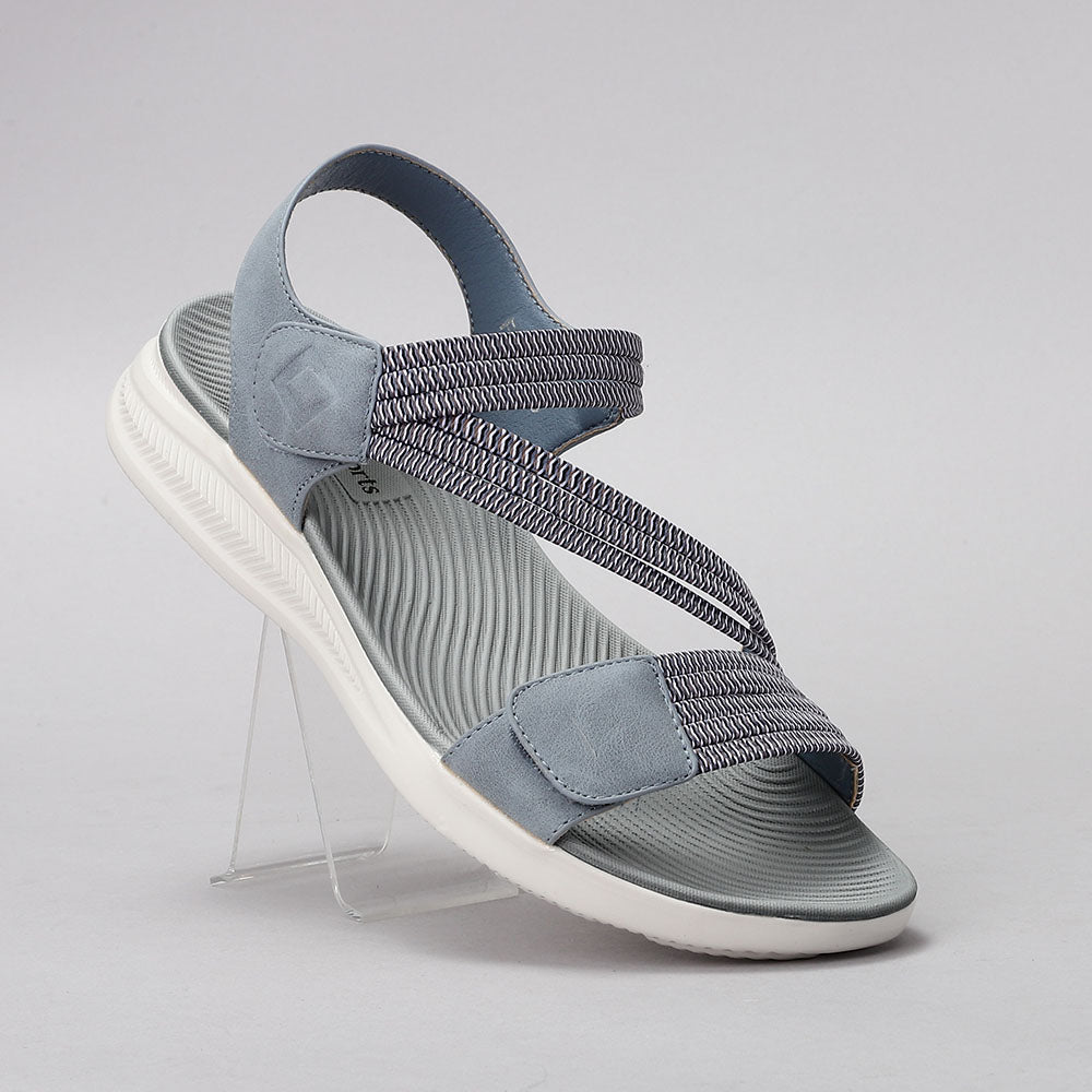 CC Resorts Florie denim multi sandals featuring floral design and casual slip-on style for comfortable summer wear.