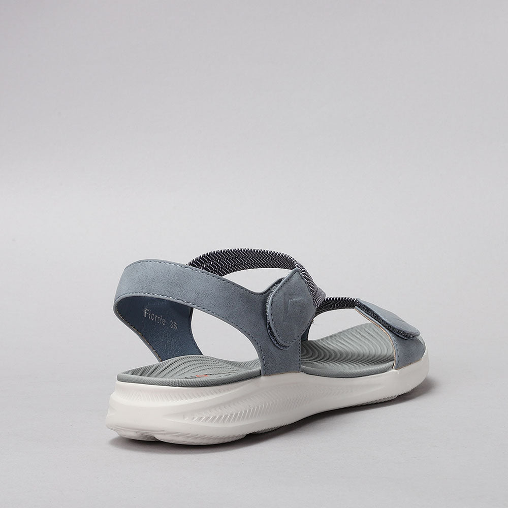 CC Resorts Florrie denim multi sandals with floral design and casual style, featuring denim straps and comfortable sole.