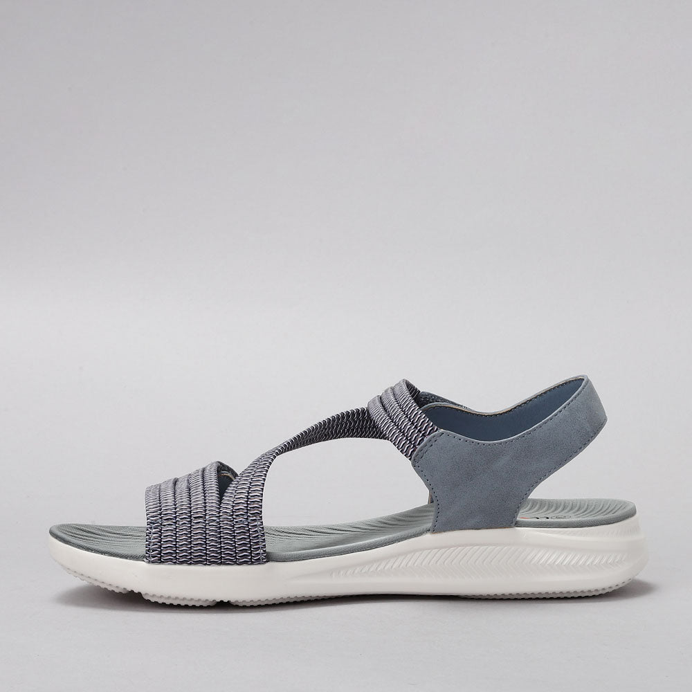 CC Resorts Florrie denim multi sandals featuring a casual design with denim straps and colorful floral accents.