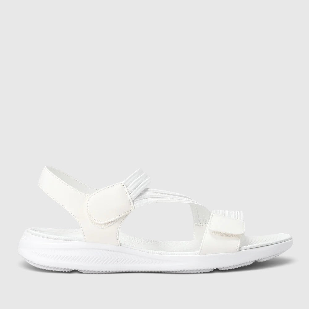 CC Resorts Florrie white sandals with ankle straps and open toe design, stylish summer footwear for women.