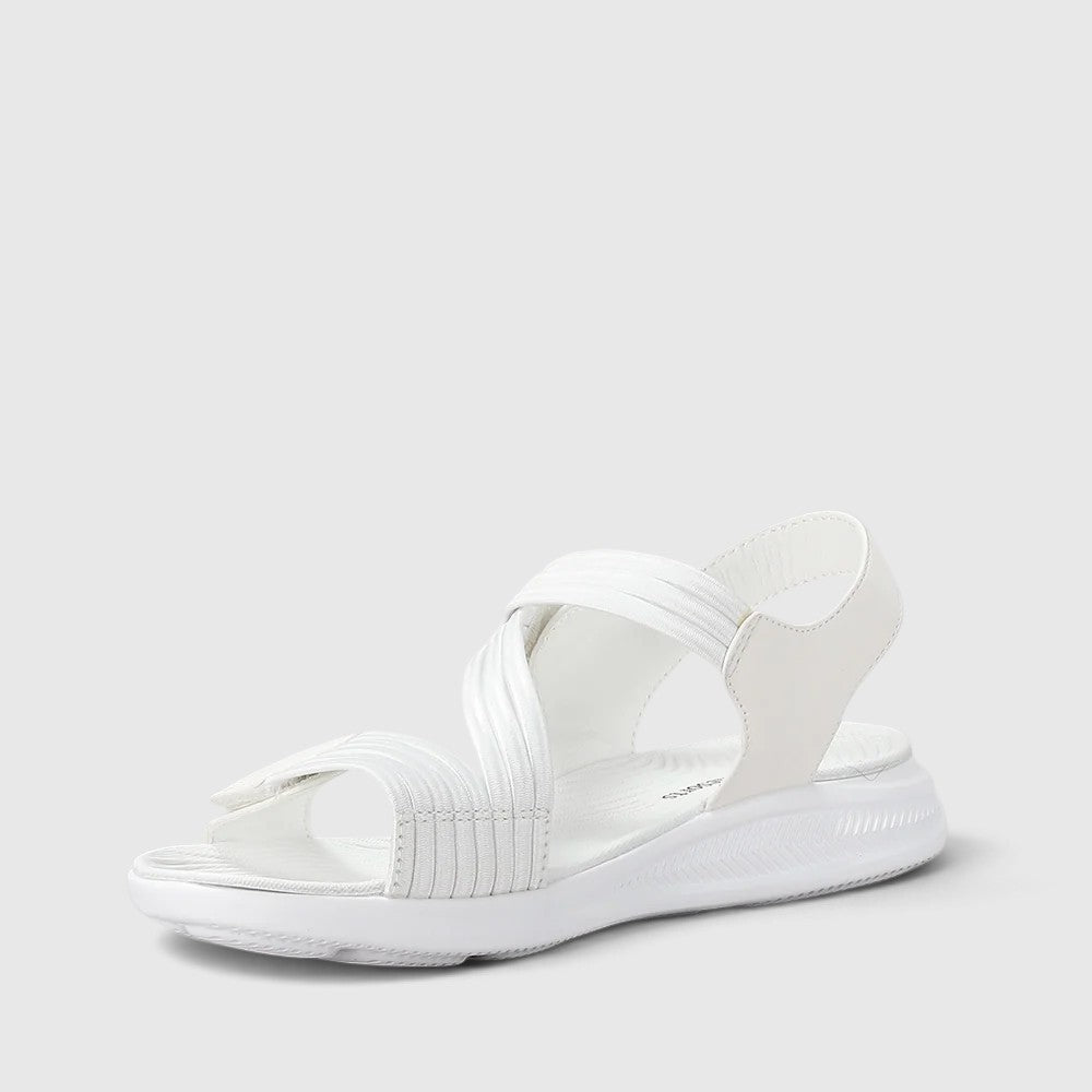 CC Resorts Florie white sandals with southwestern style straps and open-toe design, perfect for casual summer wear.