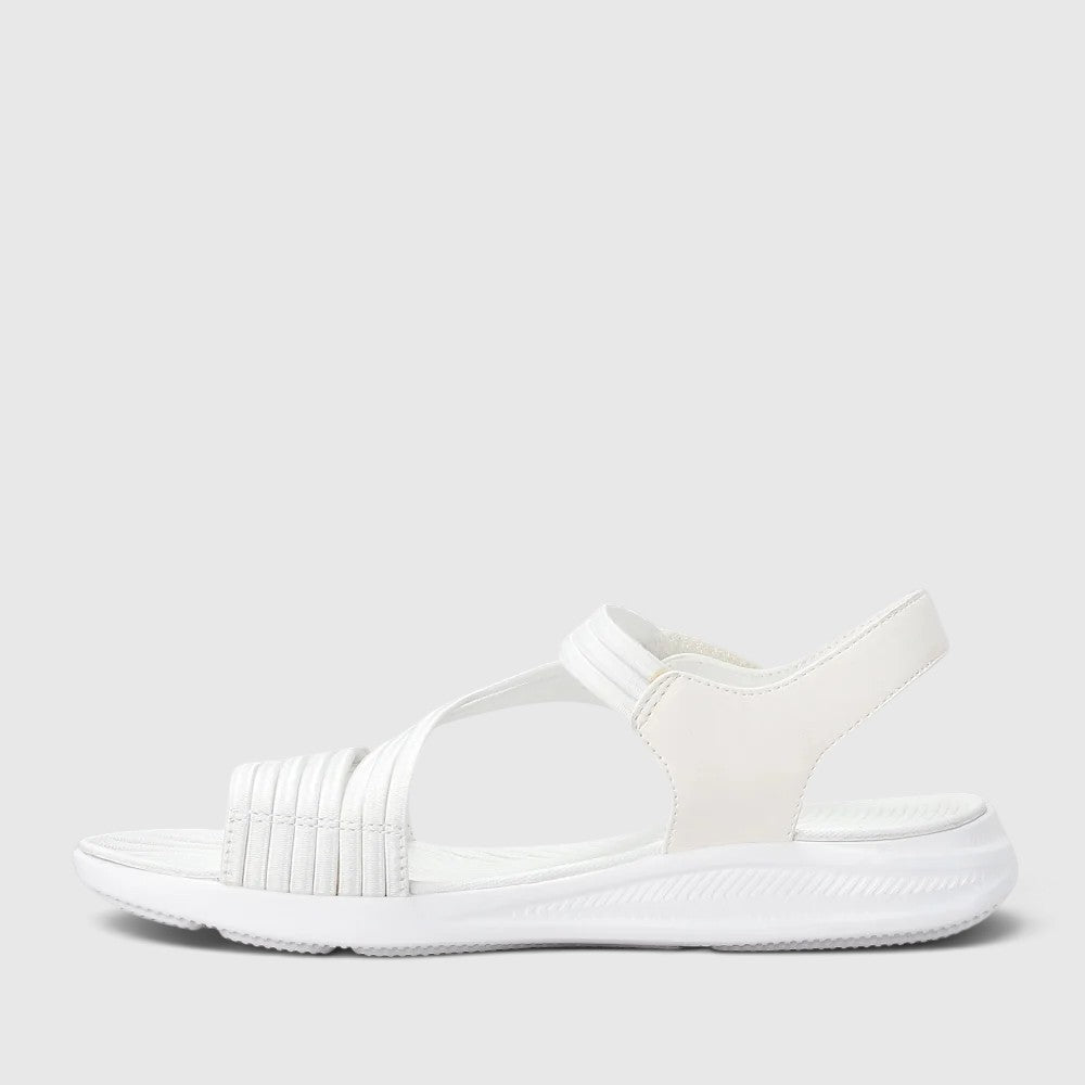 White CC Resorts Florrie sandals featuring a stylish design, open toe, and comfortable straps for casual summer wear.