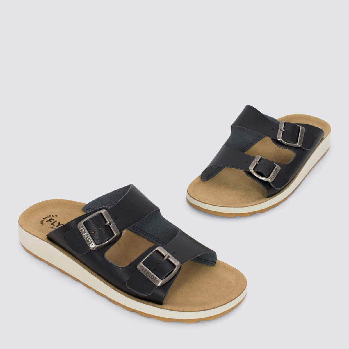 Black Fly Flot FLY FLOT 77G64 2C flats with a sleek, closed-toe design and subtle stitching details.