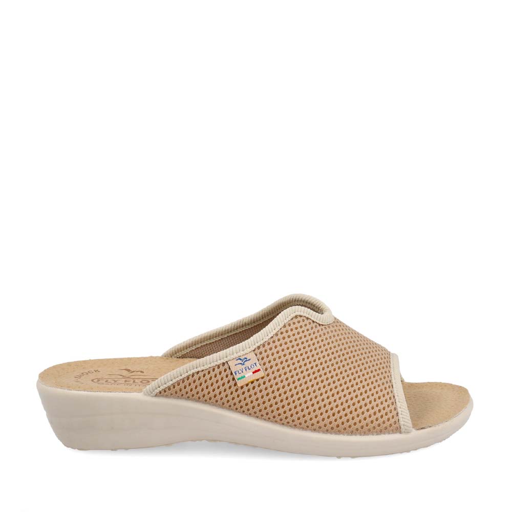 Fly Flot Ciabatte Donna Con Zeppa 3.5cm - Sottopiede In Vera Pelle, Antishock E Antiscivolo - Made In Italy - Foto 3