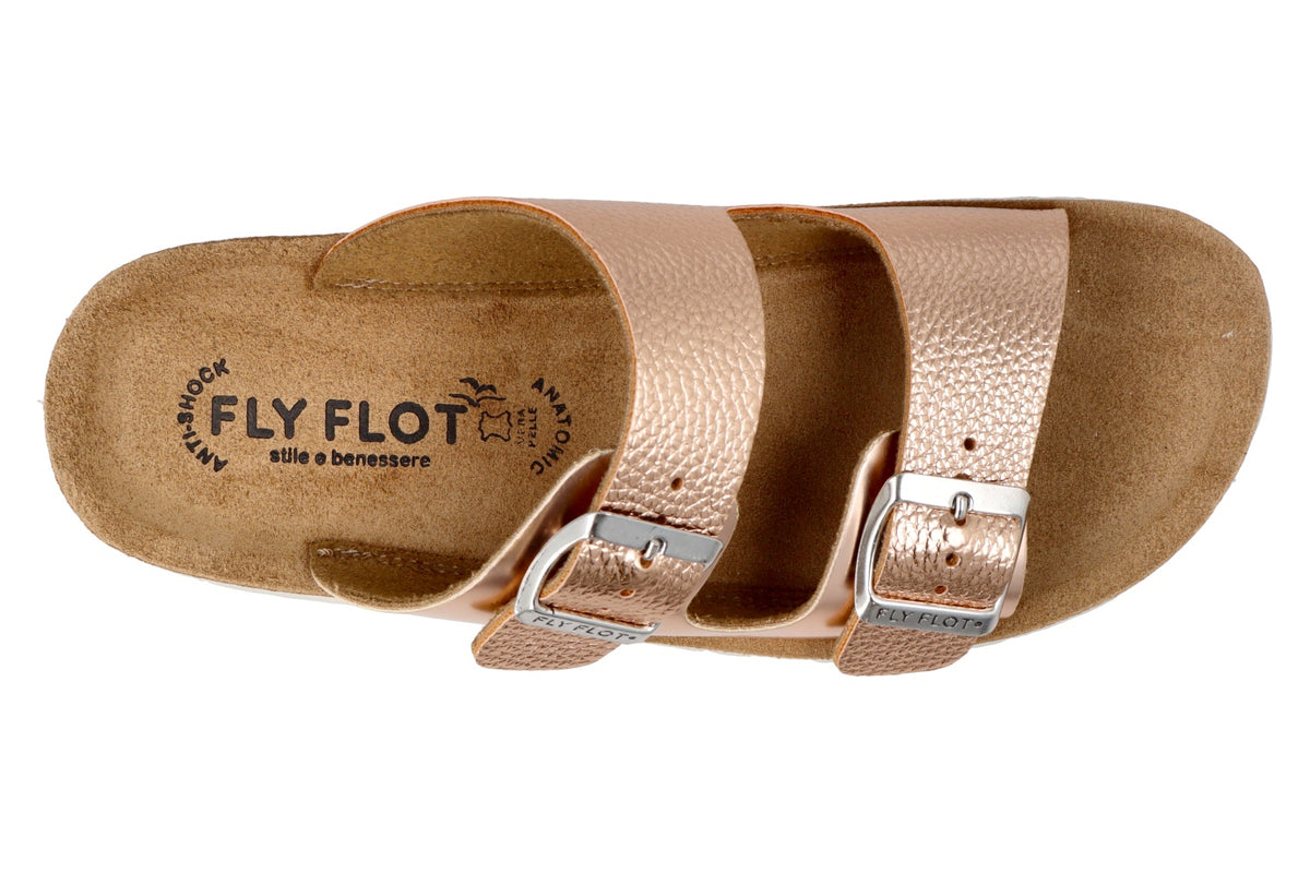 Black Fly Flot flats with gold accents, featuring a sleek design and comfortable slip-on style.