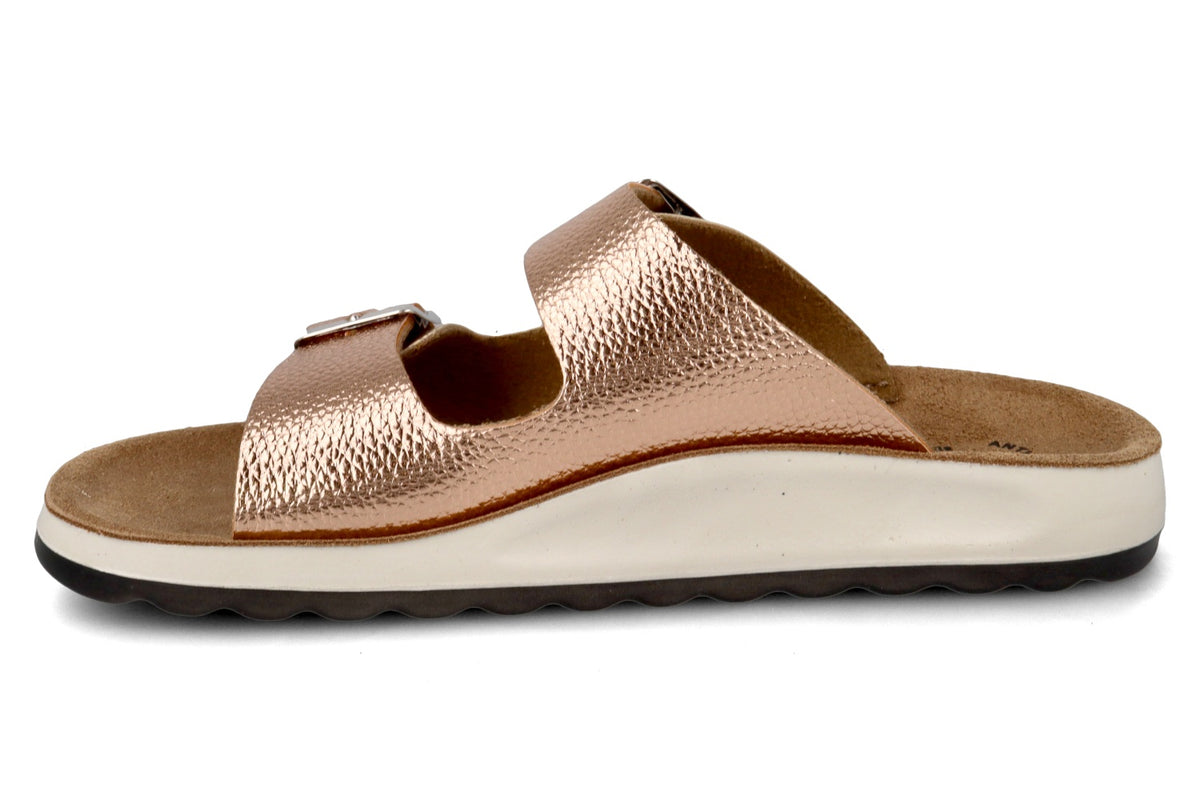 Fly Flot dark gold flats with rounded toes and sleek design, showcasing elegant, comfortable footwear for women.