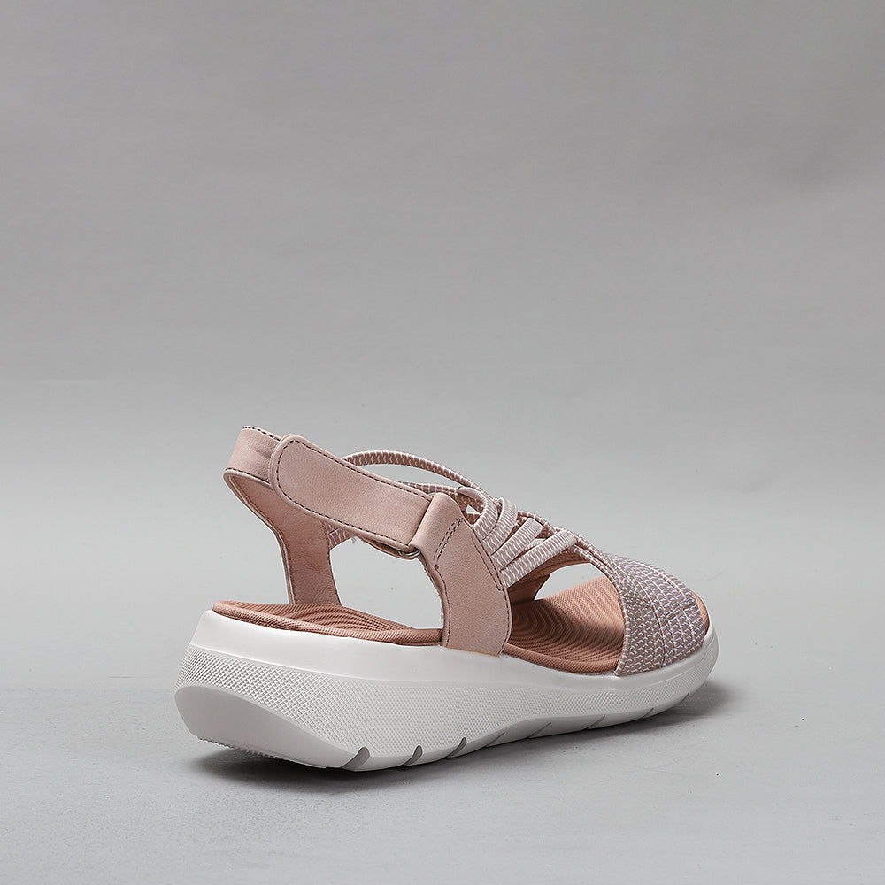 CC RESORTS FLYTA BLUSH sandals featuring blush-colored straps and a comfortable flat design, perfect for casual summer wear.