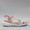 CC RESORTS FLYTA BLUSH sandals with blush-colored straps and flat sole, shown from a side view.
