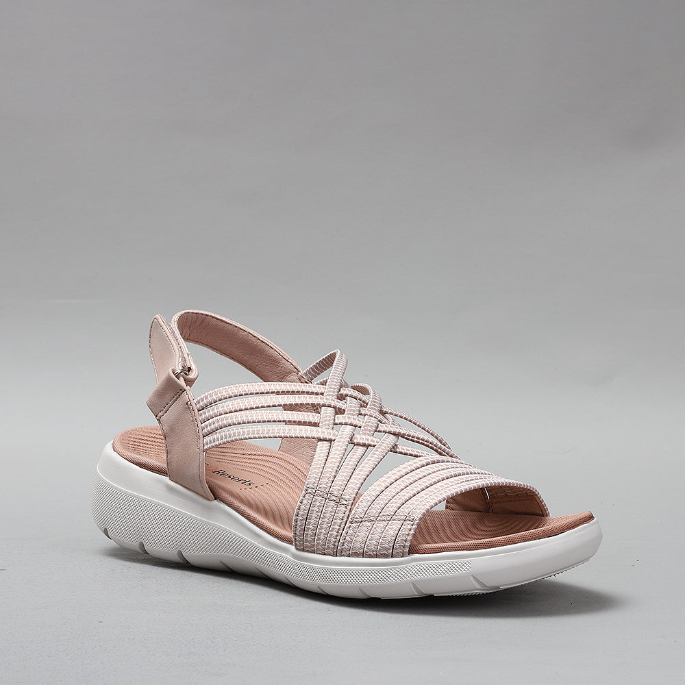 CC RESORTS FLYTA blush sandals featuring a sleek design with blush-colored straps and comfortable footbed.