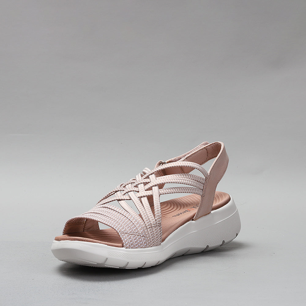 CC RESORTS Flyta Blush sandals featuring blush-colored straps and a casual slip-on design, perfect for warm weather.