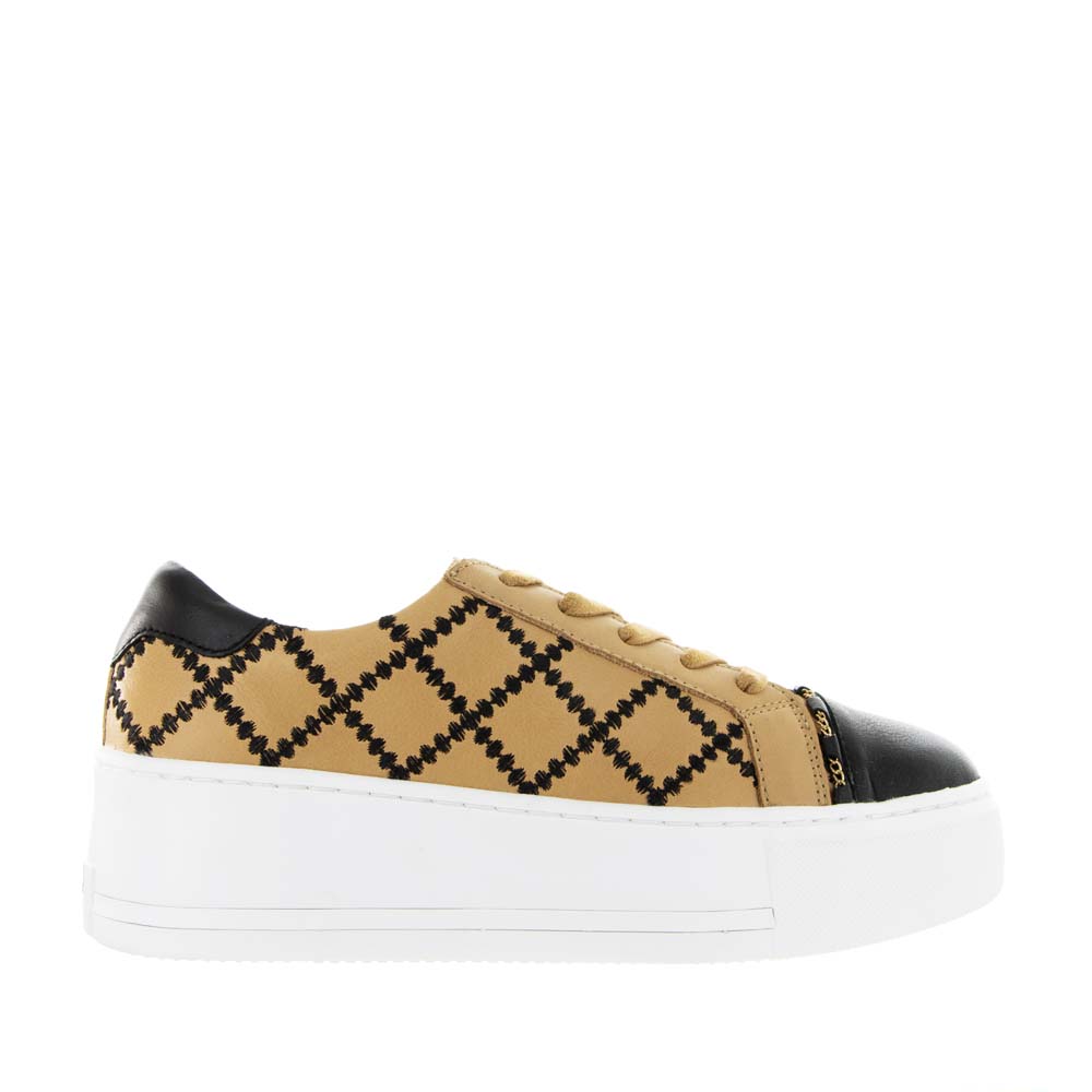 ALFIE &amp; EVIE FRANKIE BLACK CAMEL Women Sneakers - Zeke Collection NZ