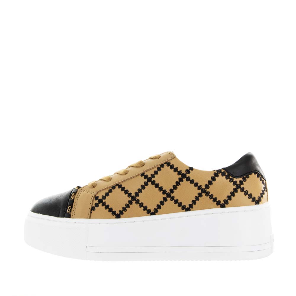 ALFIE &amp; EVIE FRANKIE BLACK CAMEL Women Sneakers - Zeke Collection NZ