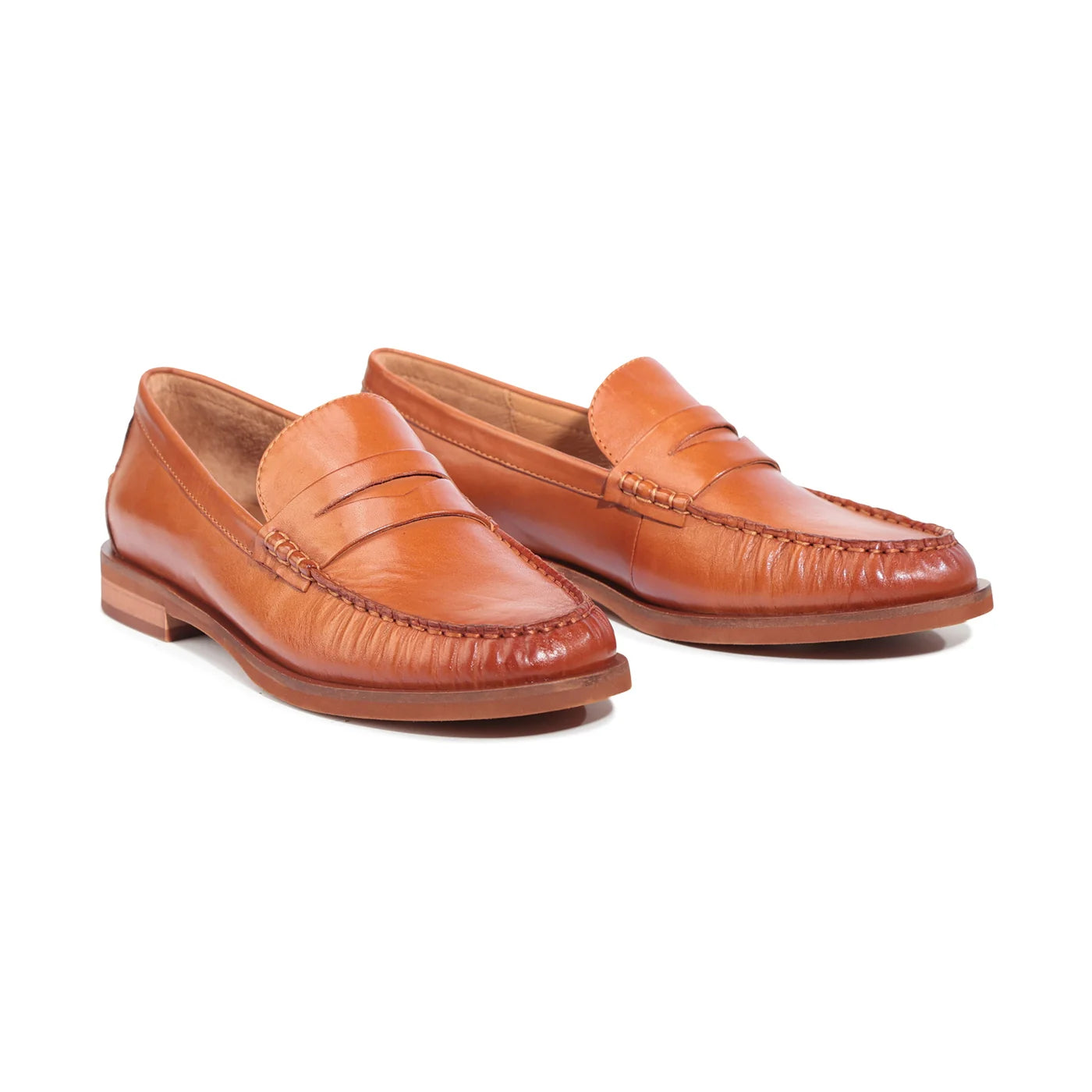 EOS Forte Brandy loafers featuring sleek leather design and classic slip-on style, perfect for casual and formal wear.