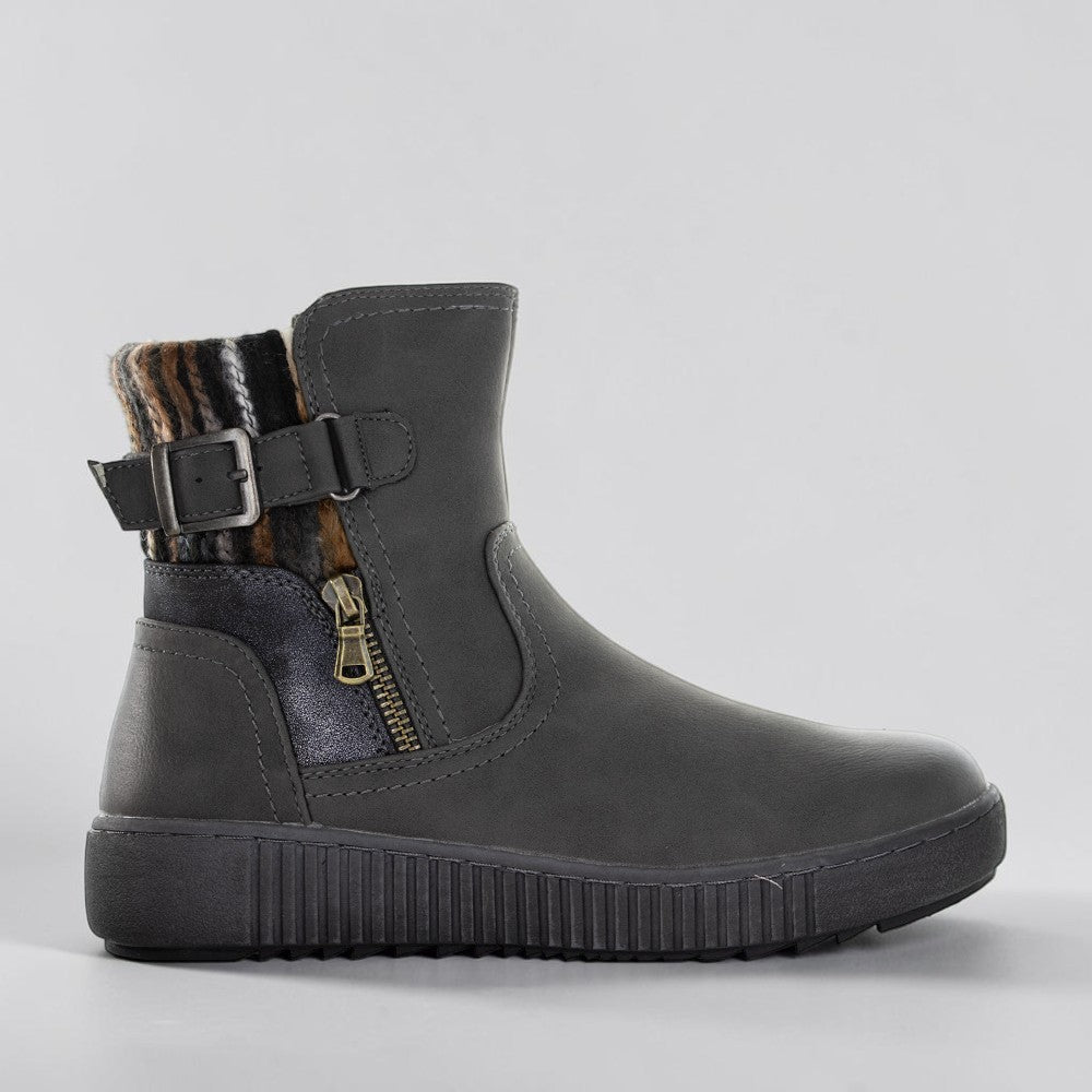 CC Resorts Garrett grey boots featuring a stylish ankle design and comfortable sole, perfect for casual wear.