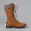 CC RESORTS Goldie chestnut boots shown from the side, featuring stylish ankle-high design and textured leather finish.