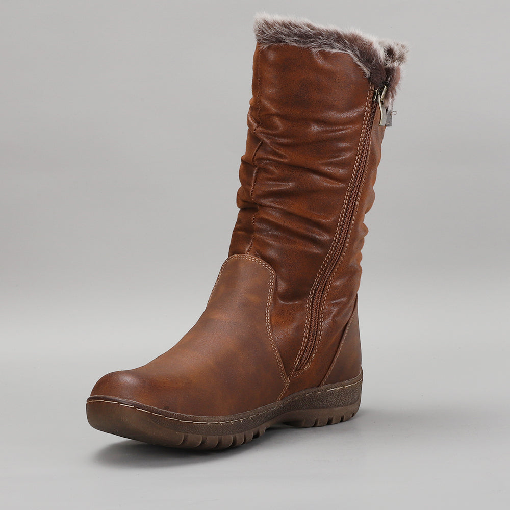 CC Resorts Goose Brown boots featuring southwestern-style design and brown leather material, perfect for casual wear.