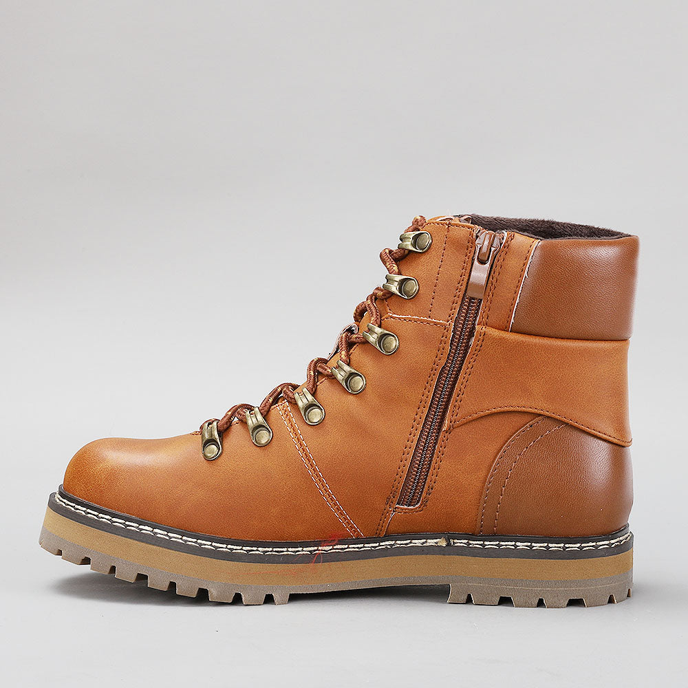 CC Resorts Grease Tan boots with brown leather and stylish design, perfect for casual or resort wear.