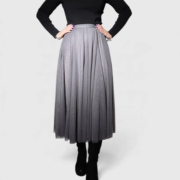 Minx Swan Lake tulle skirt in graphite, showcasing layered tulle fabric and elegant design for a stylish look.