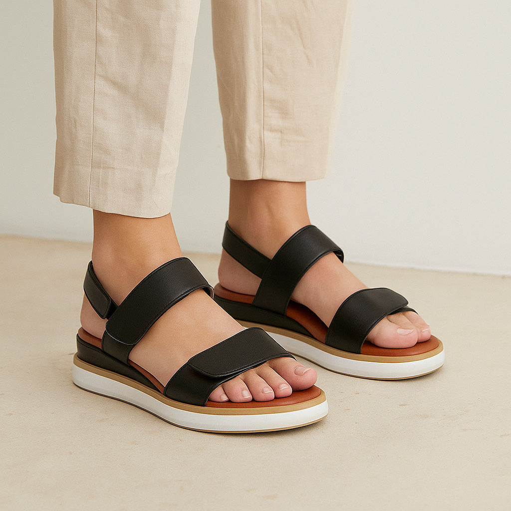 LESANSA HOLLY BLACK Women Sandals - Zeke Collection NZ