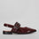 Naked Arches Homer Merlot patent leather sandals with side view showing sleek design and open toe style.