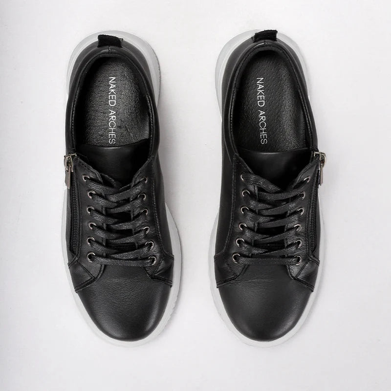 Black NAKED ARCHES NELLY sneakers with a sleek design, featuring a comfortable fit and stylish look.