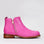 LE SANSA hot pink boots with chunky heels and stylish design, perfect for a bold fashion statement.