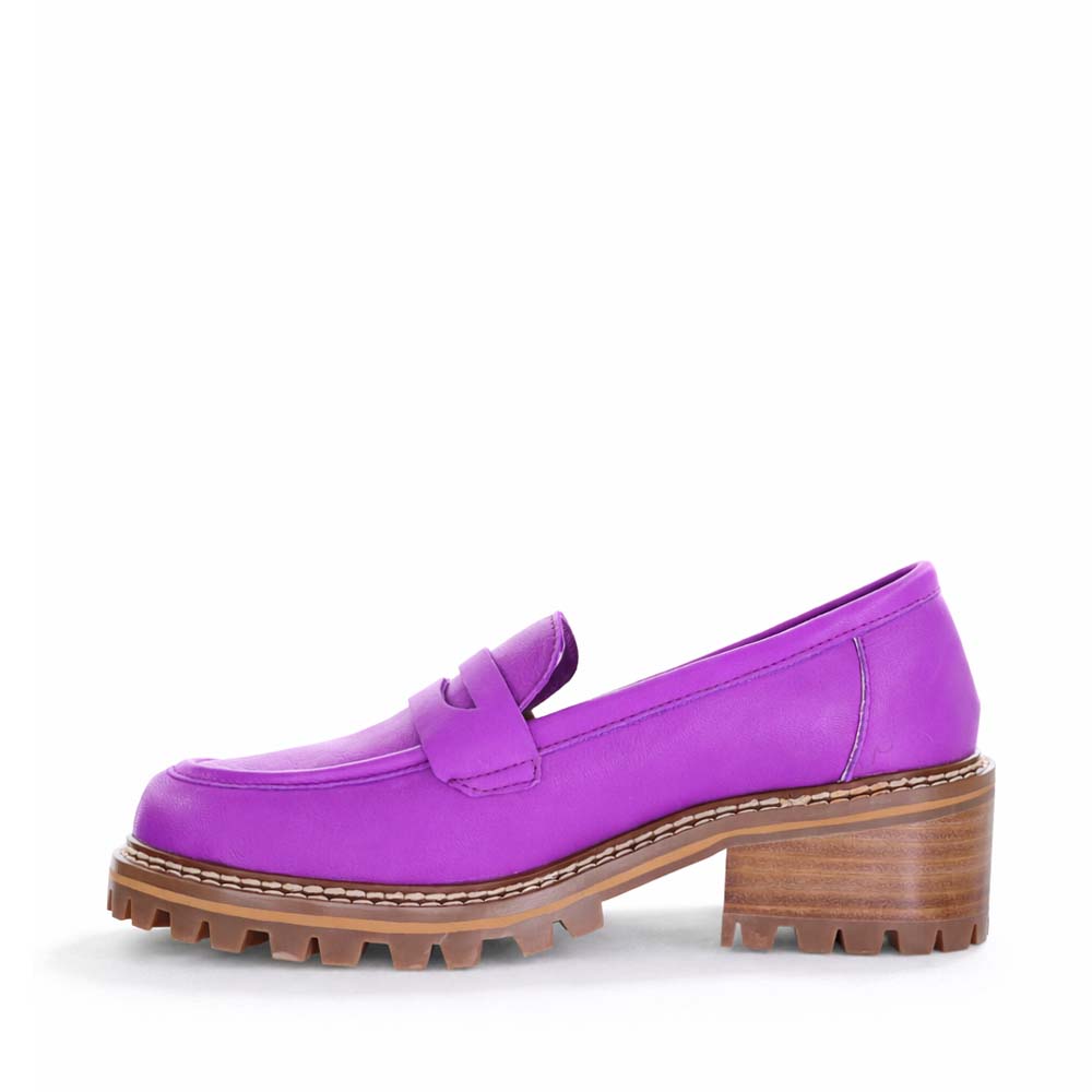Le Sansa Zoey purple casual shoes with lace-up design and comfortable sole, stylish footwear for everyday wear.
