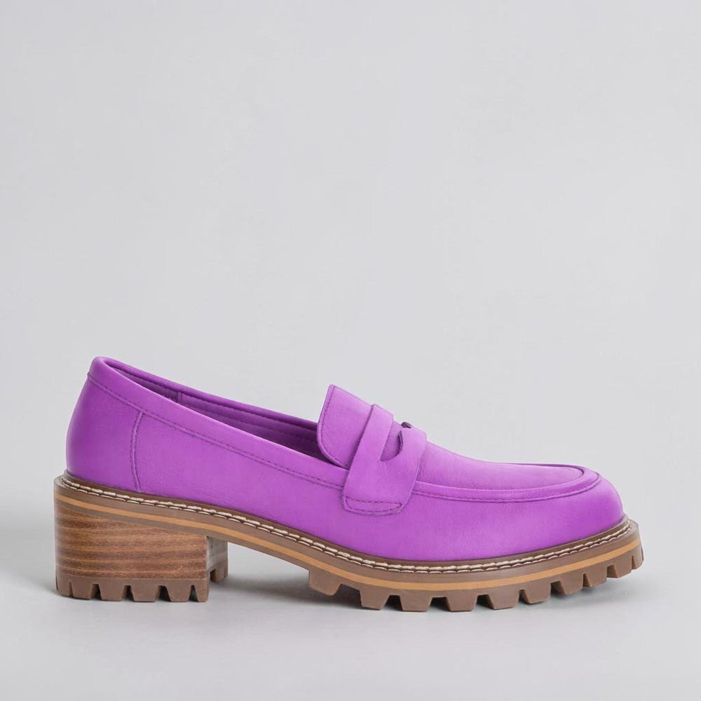 LE SANSA Zoey purple casual shoes with white soles, stylish and comfortable footwear for everyday wear.