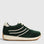 Naked Arches Wednesday DK Green sneakers with green fabric and white rubber soles, casual and stylish footwear.