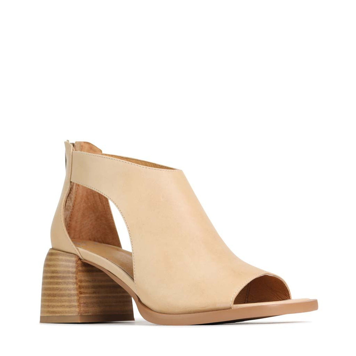 Eos Isolde Nude sandals with open toe design and ankle straps, made from soft nude-colored material, stylish and comfortable footwear.