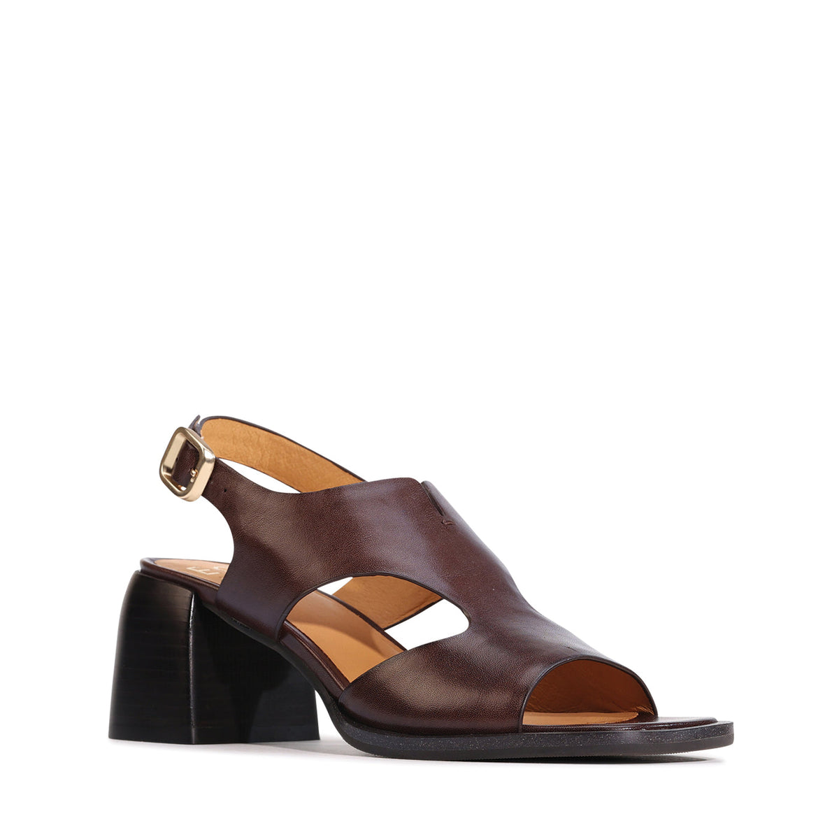Eos Isora Chestnut sandals with tan leather straps and cushioned footbed, stylish and comfortable for casual wear.