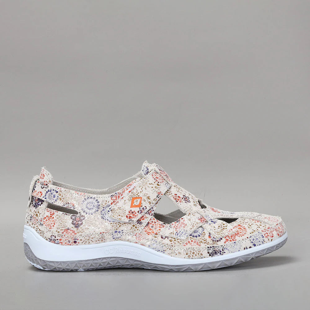 CC RESORTS JACKIE STONE FLORAL Women Flats - Zeke Collection NZ
