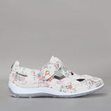white green floral