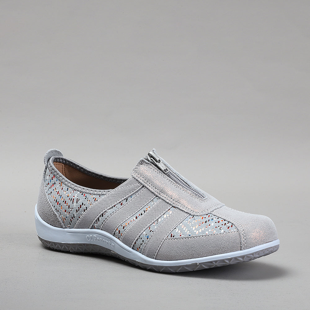 CC Resorts Jada Grey Multi casual shoes featuring a stylish multi-colored design and comfortable fit.
