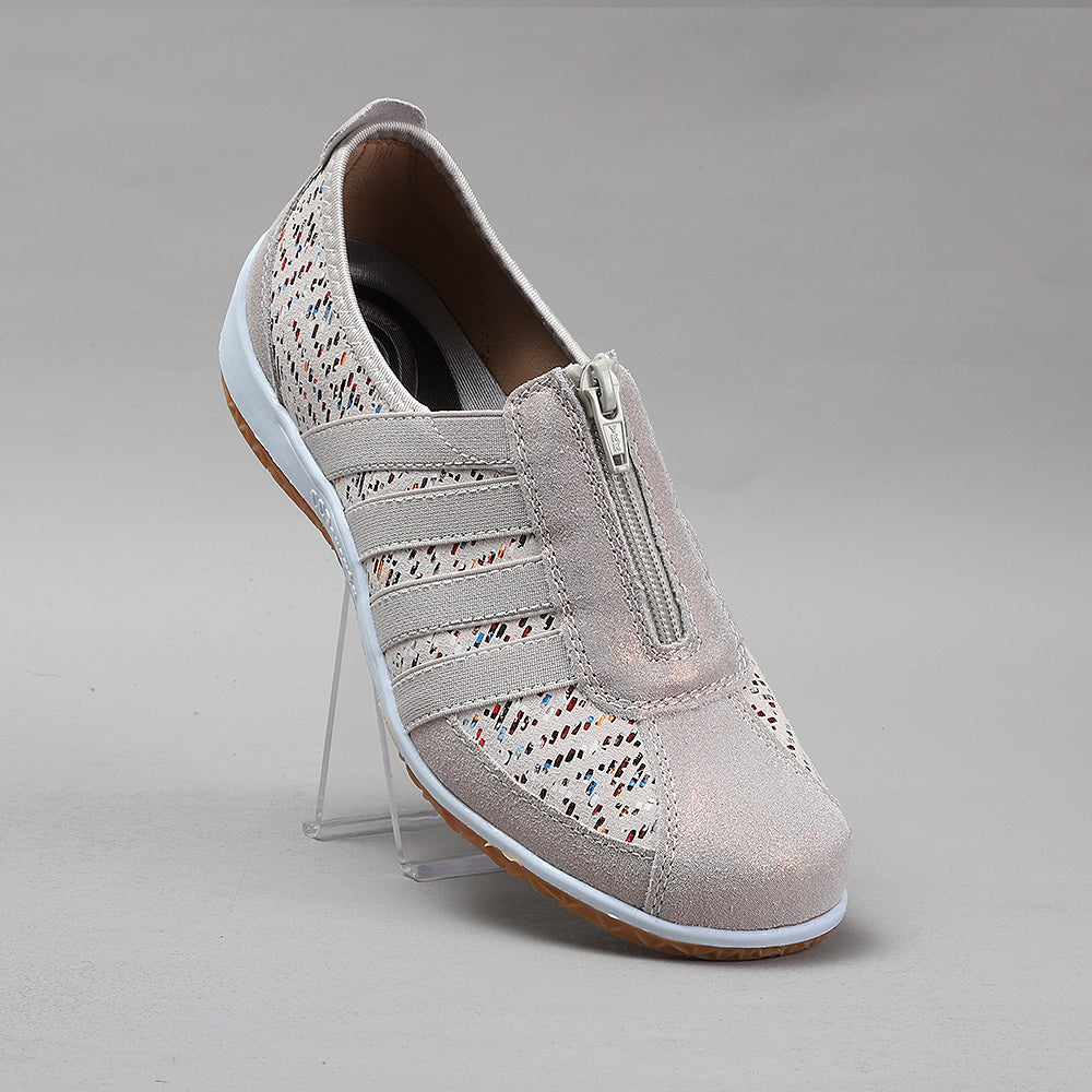 CC Resorts Jada Stone Multi casuals with colorful stone pattern, featuring comfortable fabric and stylish design.
