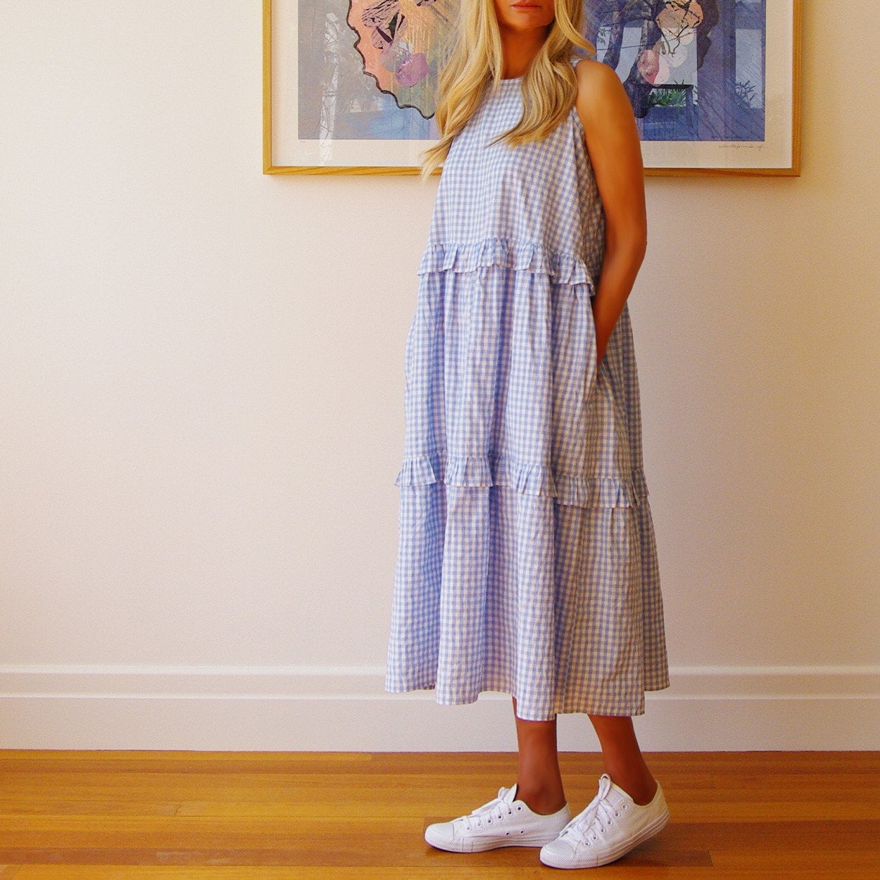 WHO'S CHARLIE ROSIE SLEEVLESS PALE BLUE Women Dresses &amp; Jumpsuits - Zeke Collection NZ