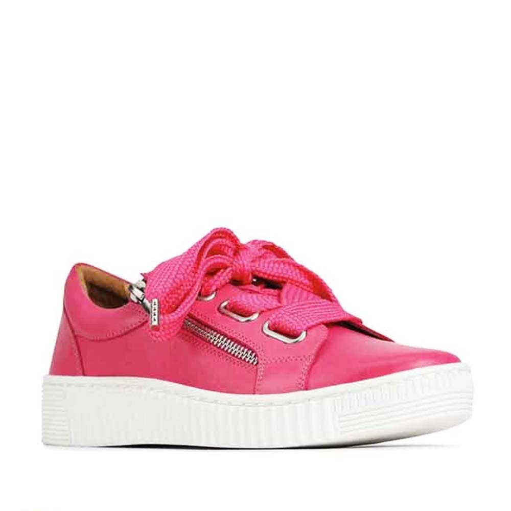 Eos Jovi Fuchsia sneakers with vibrant pink color, stylish design, and comfortable fit, shown in a side view.