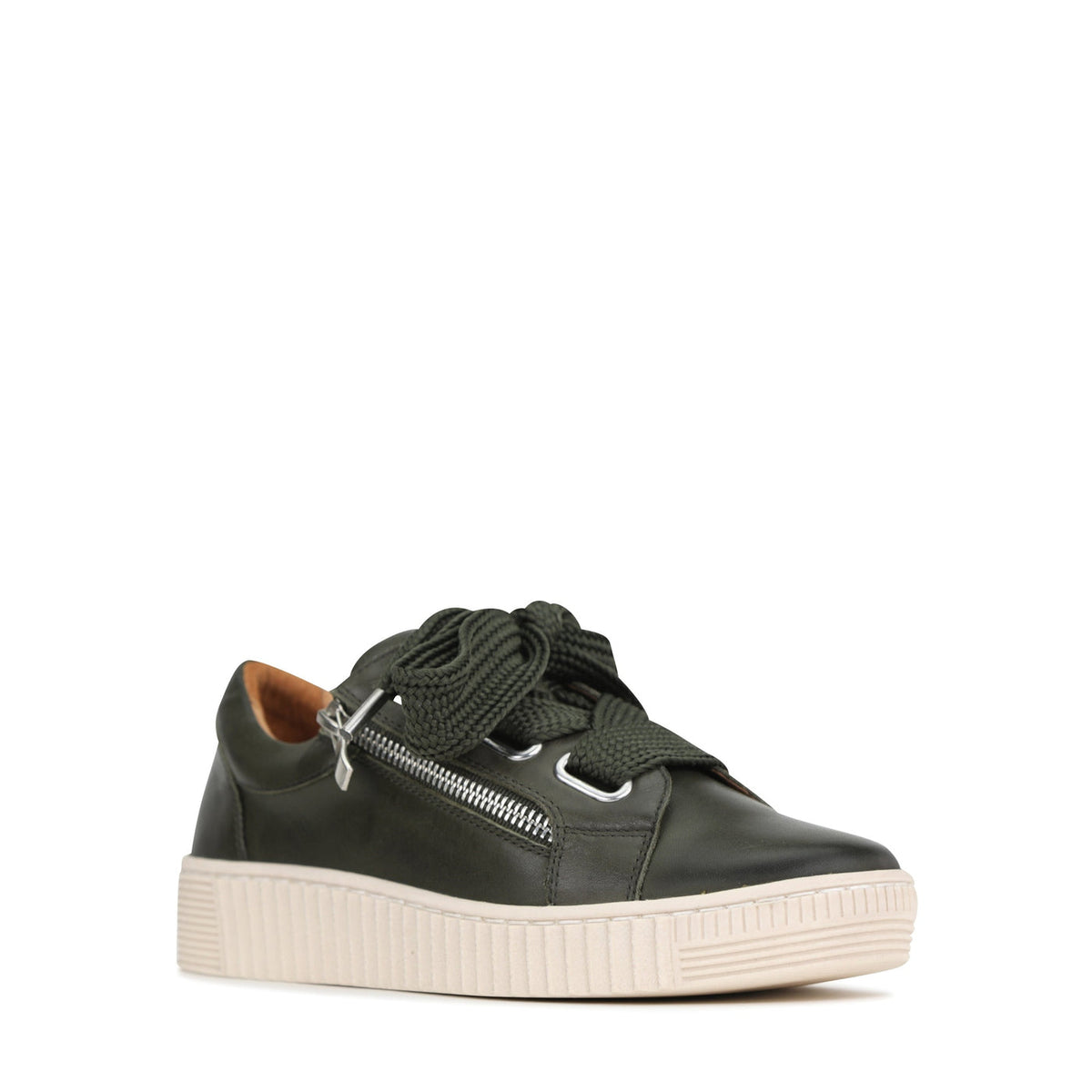 Eos Jovi DK Olive sneakers with stylish olive green design and comfortable fit, displayed from an angled view.