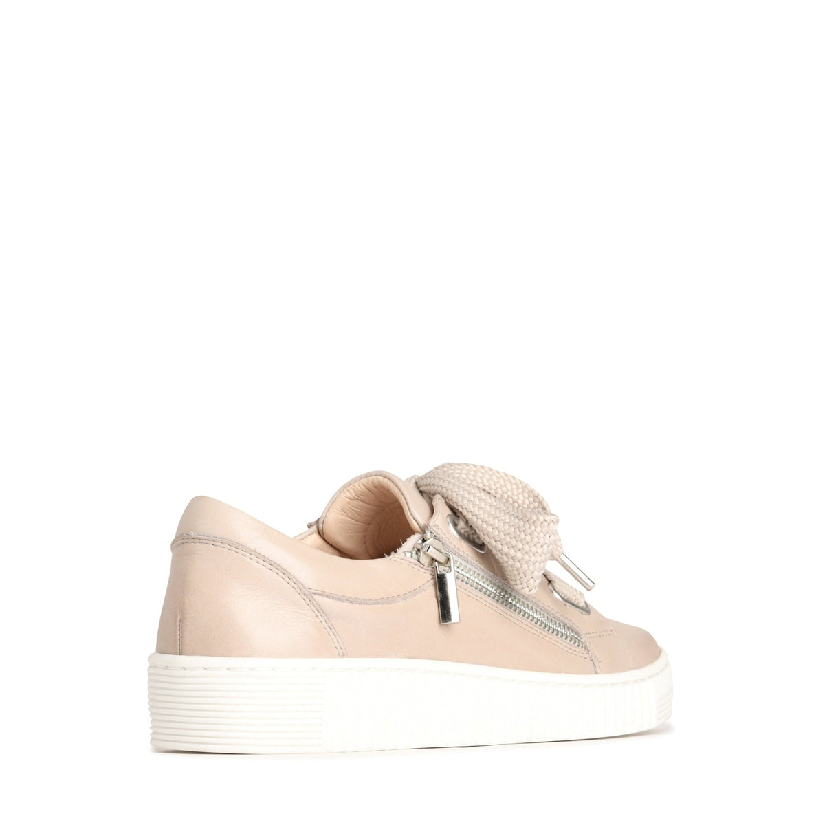 Eos Jovi Stone sneakers viewed from the back, showcasing stylish design and textured material in a natural, casual footwear style.