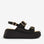 Black LE SANSA Ceno sandals with sleek straps, casual style, and comfortable sole, perfect for everyday wear.