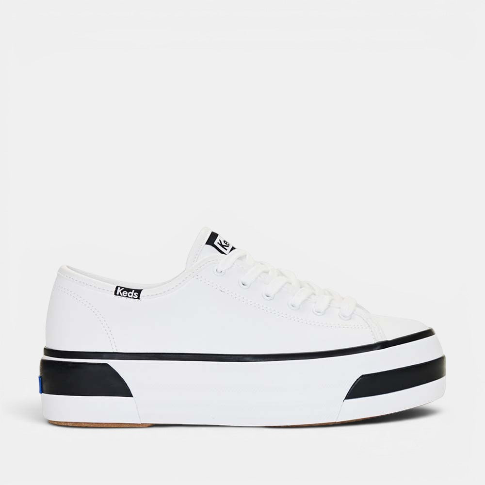 KEDS Triple Up Bumper white sneakers with cushioned soles and stylish design, perfect for casual wear.