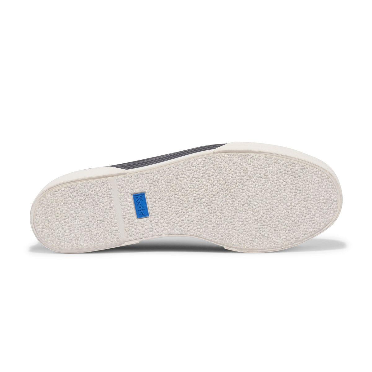 KEDS Triple Up white and black leather sneakers with a chunky sole and stylish design, shown from a front angle.