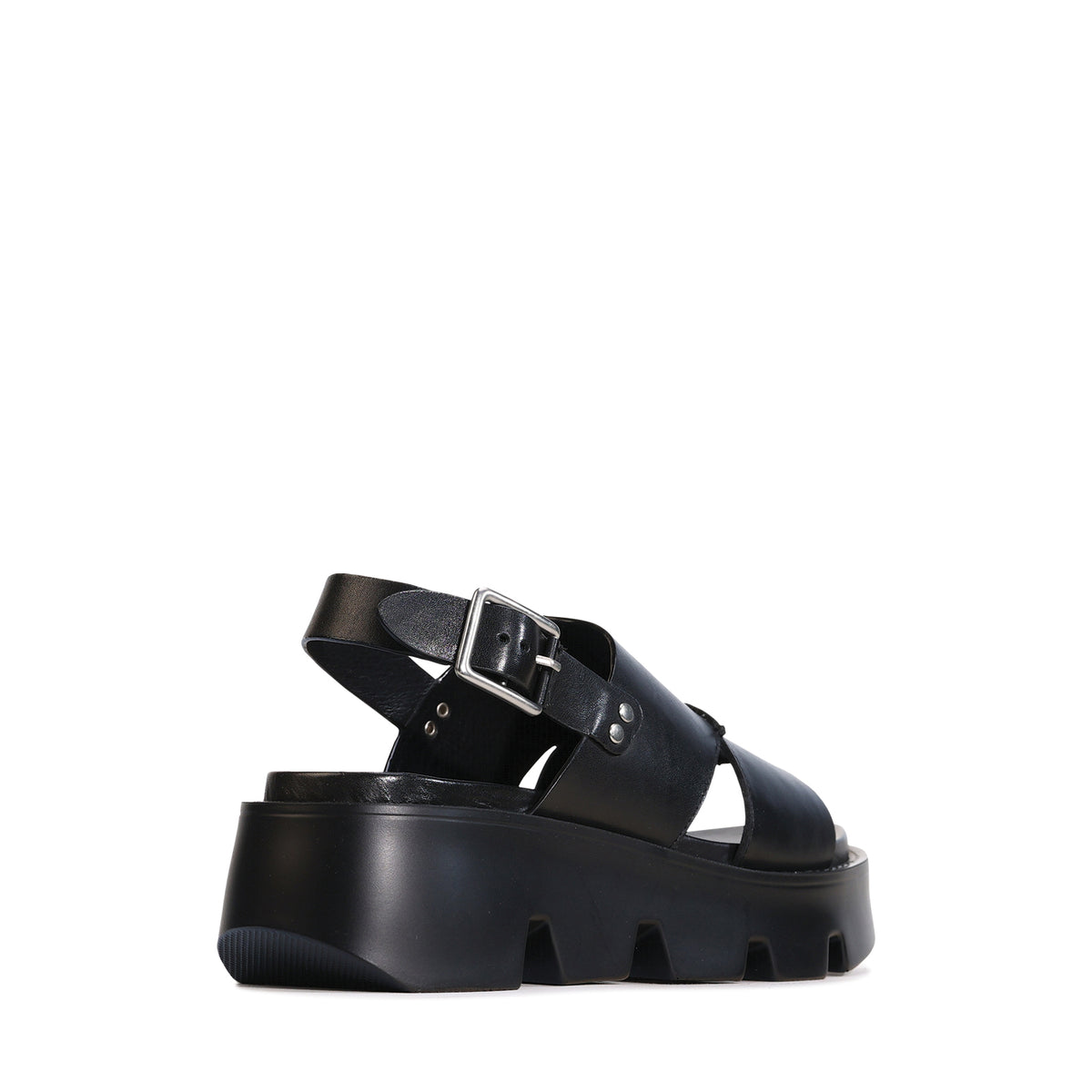 Eos Kaily black sandals with open toe design and ankle strap, featuring stylish and comfortable footwear for casual wear.