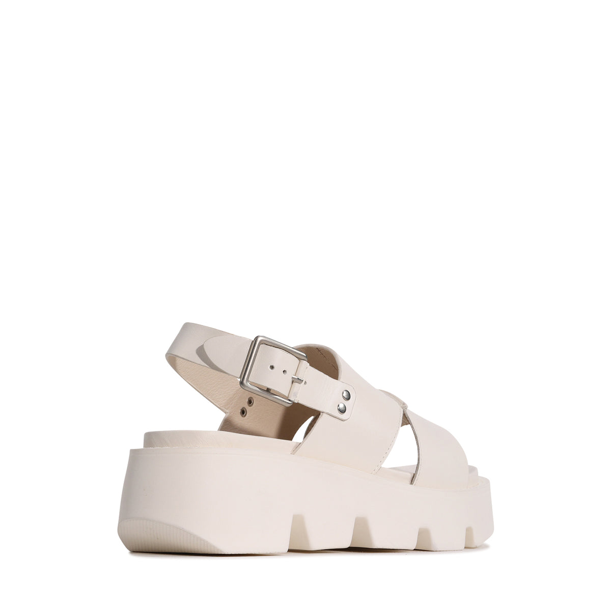Eos Kaily Bone sandals with open toe design and ankle strap, featuring neutral beige color and stylish casual footwear for women.