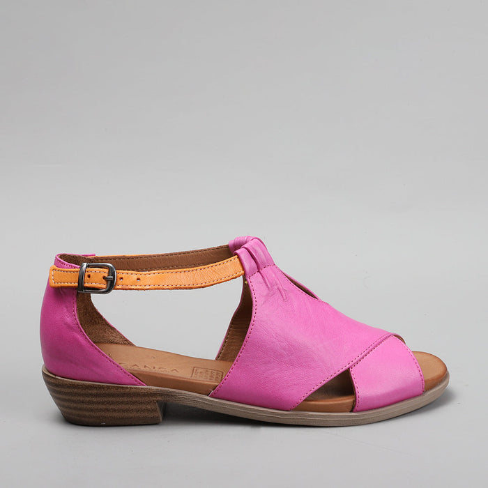Orange Le Sansa Lesansa Digby bead sandals with intricate bead detailing and open toe design.